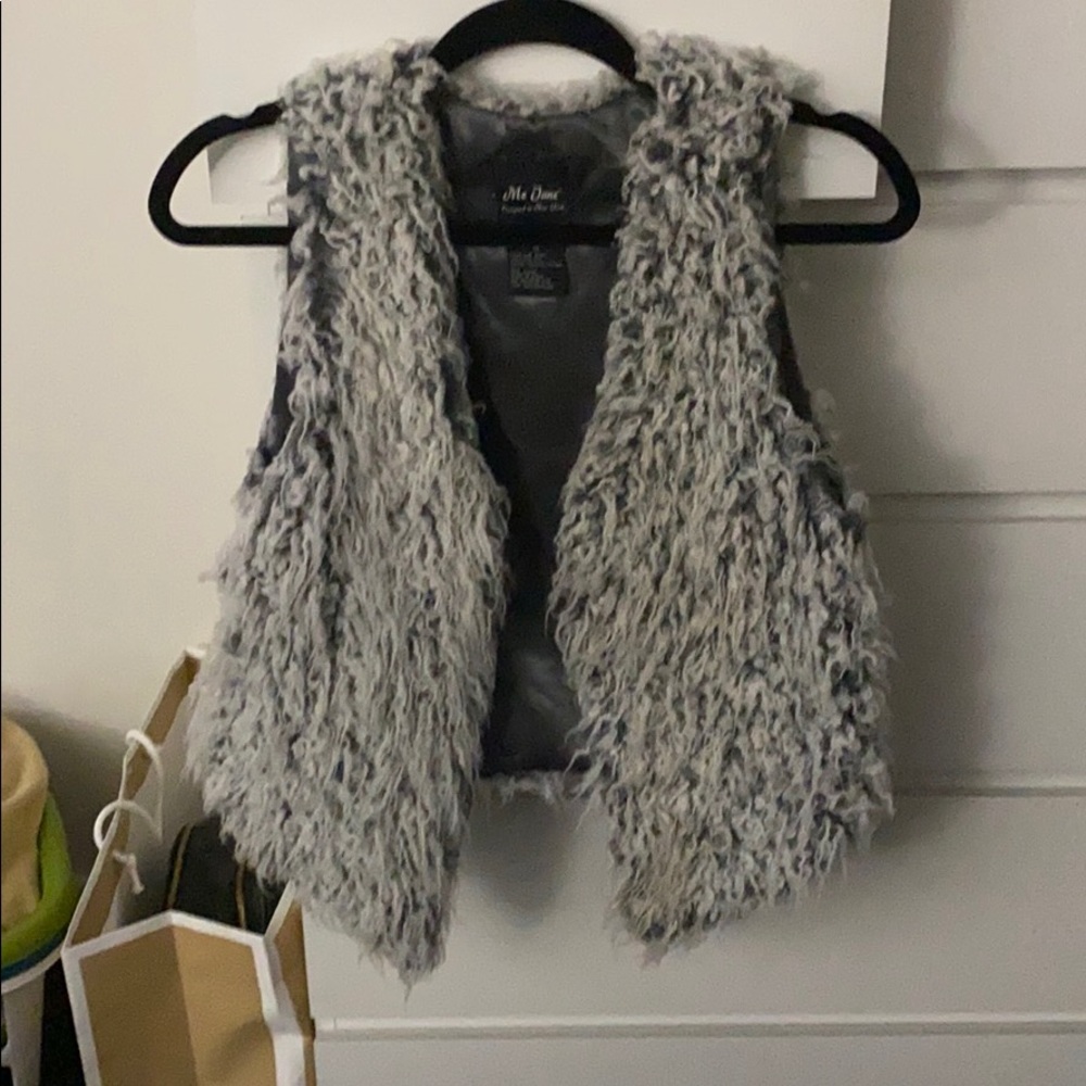 Grey faux vest